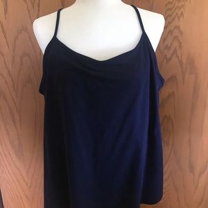 Plain Navy Blue Crop Top